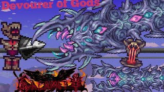 Terraria Calamity Mod guide  Devourer of Gods  Revengeance Mode  Mage loadout [upl. by Tlihcox440]