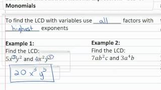 162b LCDLCM of Monomials [upl. by Ticon]