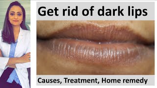 How to get rid of dark lips  Lighten dark lipshome remedy for dark lips Dermatolgist Dr Aanchal [upl. by Drauode]