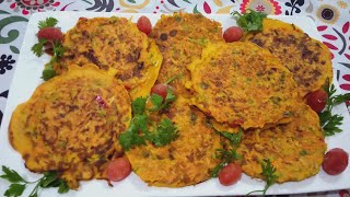 Galettes de légumes كاليط بالخضر و البيض أو بان كيك ساهلين و اقتصاديين 😋 [upl. by Rutter]