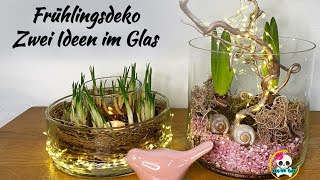 DIY  Frühlingsdeko einfach selber machen  Frühlingsdeko im Glas  Frühlingsdeko 2024 [upl. by Porche]