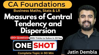 Measures of Central Tendency and Dispersion Complete RevisionShot With Tricks  CA Foundation Stats [upl. by Hellah15]