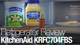 KitchenAid KRFC704FBS Counter Depth Refrigerator Review [upl. by Derreg443]