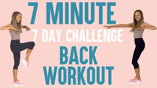 7 Minute Back Workout For Women  7 Day Challenge with the Best Back Exercises  no equipment needed [upl. by Gonick]