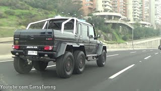 Brabus Mercedes G63 AMG 6x6 700 on the Street  Acceleration Sounds [upl. by Schroder]