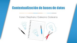 Contextualización de base de datos [upl. by Gnaig]