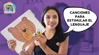 3 Canciones para estimular el lenguaje con material didáctico l Mi terapia con Ximena [upl. by Tahpos489]