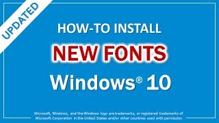 How to Install Fonts in Windows 10 Updated [upl. by Noskcire]