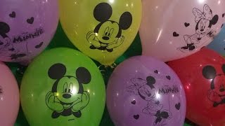 Disney Mickey and Minnie Mouse Balloons Pop [upl. by Hsakaa645]