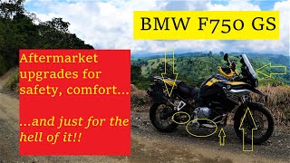 BMW 750 GS  Standard features amp Aftermarket upgrades [upl. by Annadal]