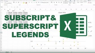 How to add subscripts and superscripts into legends in excel [upl. by Ik]