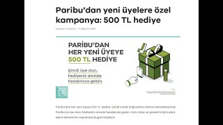 Paribu Borsası ile Anında 500TL Kazan [upl. by Nileak]