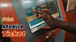 atvm machine se print mobile ticket kaise nikale [upl. by Noseyt]