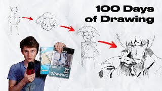 What 100 Days Of Drawing Looks Like Beginner Sketchbook Tour [upl. by Brass690]