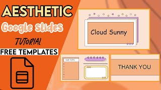 EASY CUTE amp AESTHETIC GOOGLE SLIDES TUTORIAL  FREE TEMPLATE [upl. by Lynnett]