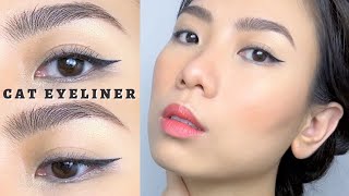 How To CAT EYELINER for Hooded Eyes Beginners Friendly [upl. by Berkeley866]