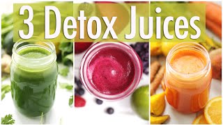 3 Detox Juice Recipes for Healthy Skin amp Digestion [upl. by Spalla]