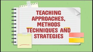 Approach Method Technique Strategies [upl. by Annhoj]