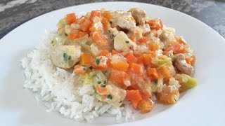 blanquette de dinde أرز بلحم الديك الرومي [upl. by Urbain]