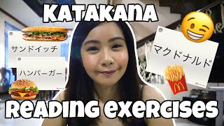 Japanese 101 How to read Katakana  Reading Exercises in Katakana [upl. by Sucramaj]