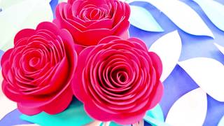 How to make rolled rosette paper flowers [upl. by Freed]