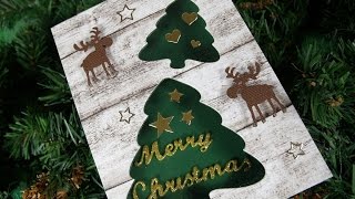 Weihnachtskarte selber basteln  cardmaking deutsch [upl. by Anahoj538]