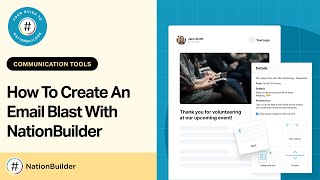 How to create an email blast with NationBuilders Classic Email Editor [upl. by Eidoow170]