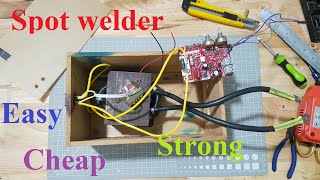 Build a spot welder using the transformer from an old microwave amp NYD01 controller board [upl. by Solana564]