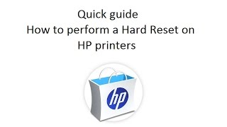 Quick guide How to perform a Hard Reset on HP printers [upl. by Tedman953]