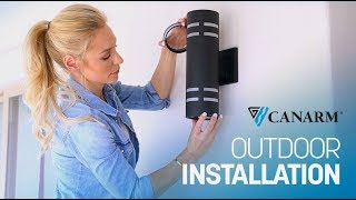 How to Install an Outdoor Wall Light  Canarm [upl. by Enattirb573]