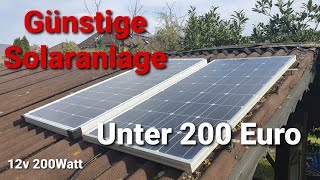 Günstige Solaranlage Für den Garten 12V 100 Watt  Der Akku Profi [upl. by Gardiner]