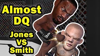 Jon Jones beats Anthony Smith  survives a disqualification and Still the champ [upl. by Wojak]