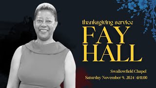 Thanksgiving Service Fay Hall  110AM [upl. by Peednam]