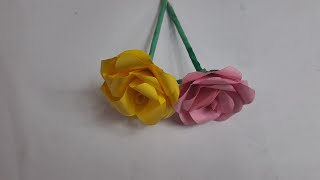 How to make PAPER ROSE  DIY [upl. by Jit]