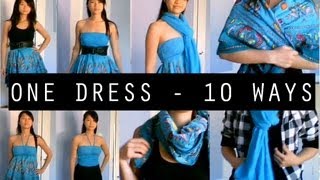 DIY 10 Creative Ways to Wear a Dress [upl. by Past577]