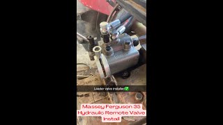 External Hydraulic Control Valve Install on a Massey Ferguson 35 [upl. by Eyahc60]