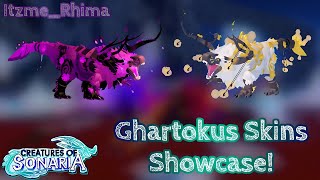 🦖 Ghartokus Skins Showcase 🦖  🍃Creatures of Sonaria Roblox [upl. by Eednil803]