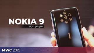 Nokia 9 PureView Hands On Worlds First Phone with 5 Cameras [upl. by Ramiah5]