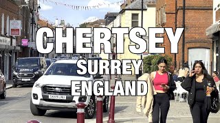 Chertsey Street View Surrey UK England 🇬🇧 4K HDR [upl. by Enorahs]