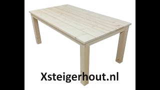 Steigerhout tafel maken [upl. by Held960]