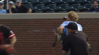 Benches Clear In College Baseball Game [upl. by Noeruat]