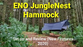 ENO Junglenest Hammock Review and Setup new features 2020 Simple Setup Comfort and Design [upl. by Youngran]