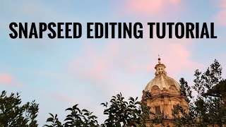 Snapseed Editing Tutorial  Complete guide in 15 minutes [upl. by Neu]