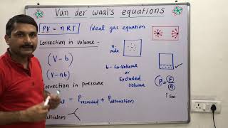 514Van der waals gas equation  Real gas equation state of matter [upl. by Ulric]