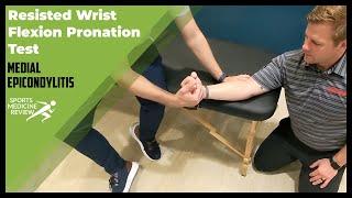 Resisted Wrist Flexion Pronation Test for Medial Epicondylitis [upl. by Nelloc]