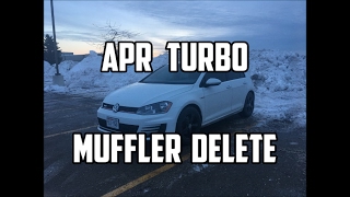 APR Turbo Muffler Delete First Thoughts  MK7 GTI [upl. by Yadahs]