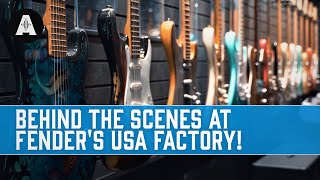 Behind The Scenes At The Fender USA Guitar Factory [upl. by Ahsiekar509]