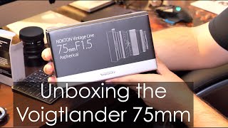 Unboxing the Voigtlander Nokton 75mm 15 Lens for the Leica SL [upl. by Juditha]