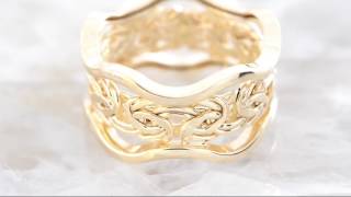 14K Gold Byzantine Scalloped Band Ring on QVC [upl. by Offen]