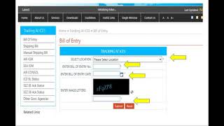 Online Bill of Entry status on ice gate with English subtitles [upl. by Ardnoet]